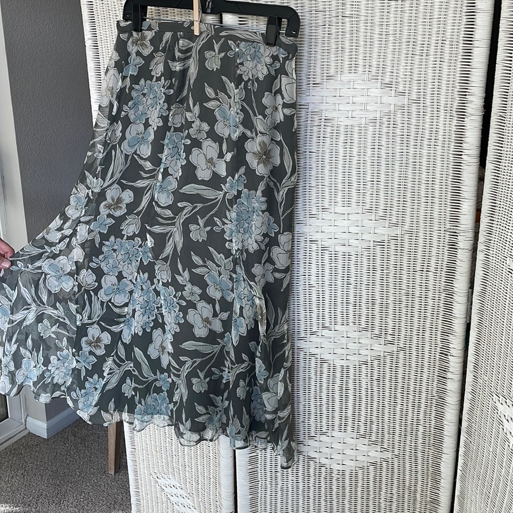 Charter Club silk floral skirt